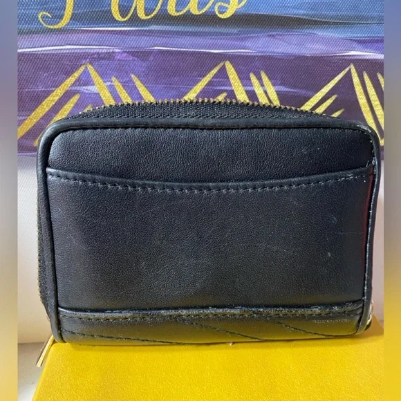 EUC Furla Black Quilted Leather Wallet - Picture 3 of 3